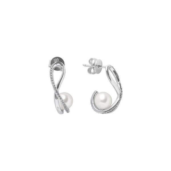 Дамски сребърни обеци Gaura Pearls SK18429E