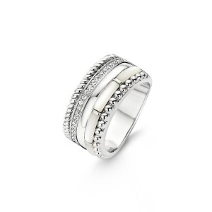 Дамски сребърен пръстен със седеф Ti Sento 12038MW