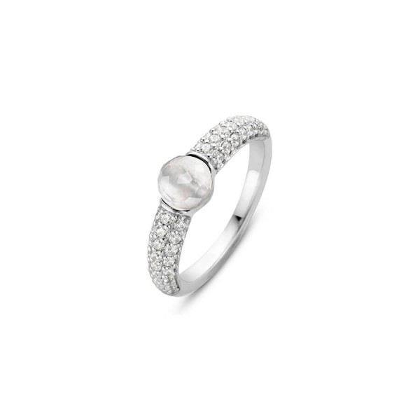 Дамски сребърен пръстен със седеф Ti Sento 12112MW