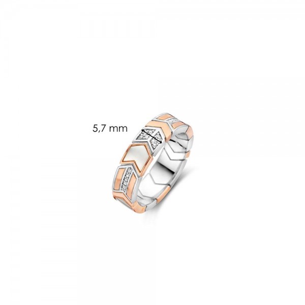 Дамски сребърен пръстен със седеф Ti Sento 12202MW